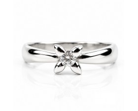 Диамантен  Годежен Пръстен  18К Бяло Злато Bloom Jewellery